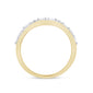 .22ct G SI 14K Yellow Gold Round & Baguette Diamond Stackable Band Ring Size 6.5