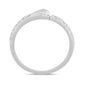 .20ct G SI 14K White Gold Diamond Snake Eye Ring Band Size 6.5
