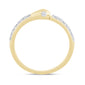 .20ct G SI 14K Yellow Gold Diamond Snake Eye Ring Band Size 6.5