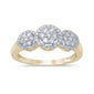 <span style="color:purple">SPECIAL!</span>.47ct 14k Yellow Gold Diamond Three Stone Engagement Ring Size 6.5