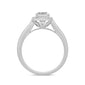 <span style="color:purple">SPECIAL!</span>.26ct 14k White Gold Princess Square Diamond Promise Engagement Ring
