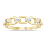 <span>DIAMOND CLOSEOUT! </span>.13ct G SI 14K Yellow Gold Baguette Diamond Stone Ring Band Size 6.5