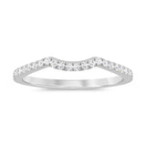 .14ct G SI 14K White Gold Diamond Curb Ladies Band Size 6.5