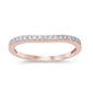.17ct 14k Rose Gold Stackable Wedding Anniversary Diamond Ring Size 6.5