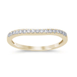 .16ct 14k Yellow Gold Stackable Wedding Anniversary Diamond Rinze 6.5