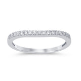 .16ct 14k White Gold Stackable Wedding Anniversary Diamond Ring Size 6.5