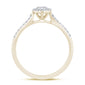 .16ct G SI 14K Yellow Gold Round & Baguette Diamond Engagement Ring Size 6.5