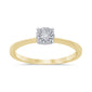 .15ct 14k Yellow Gold Diamond Promise Engagement Ring Size 6.5