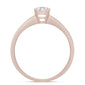 .15ct 14k Rose Gold Diamond Promise Engagement Ring Size 6.5