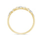 .16ct G SI 14K Yellow Gold Diamond Cuban Link Ring Band Size 7