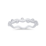 <span>DIAMOND CLOSEOUT! </span>.10ct G SI 14K White Gold Diamond Vine Ring Size 6.5