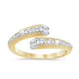 .33ct G SI 14K Yellow Gold Diamond Open Band Ring Size 6.5