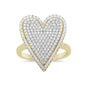 <span style="color:purple">SPECIAL!</span> .79ct G SI 14K Yellow Gold Diamond Heart Ring Size 6.5