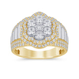 1.86ct G SI 14K Yellow Gold Diamond Men's Band Ring Size 10