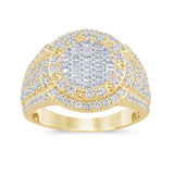 1.72ct G SI 14K Yellow Gold Diamond Mens Band Ring Size 10