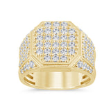 2.16ct G SI 14K Yellow Gold Diamond Men's Band Ring Size 10