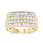 <span style="color:purple">SPECIAL!</span>1.00ct G SI 14K Yellow Gold Diamond Men's Band Ring Size 10