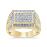 <span style="color:purple">SPECIAL!</span> .53ct G SI 14K Yellow Gold Men's Ring Band Size 10