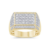 2.07ct G SI 14K Yellow Gold Diamond Men's Band Ring Size 10