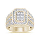 <span style="color:purple">SPECIAL!</span> 2.12ct G SI 14K Yellow Gold Diamond Mens Band Ring Size 10