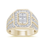 2.12ct G SI 14K Yellow Gold Diamond Mens Band Ring Size 10
