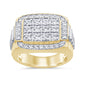 <span style="color:purple">SPECIAL!</span> 2.00ct G SI 14K Two Tone Gold Diamond Mens Band Ring Size 10