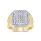 <span style="color:purple">SPECIAL!</span>.97ct G SI 14K Yellow Gold Diamond Men's Band Ring Size 10