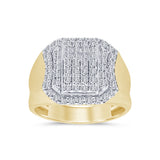 <span style="color:purple">SPECIAL!</span>.97ct G SI 14K Yellow Gold Diamond Men's Band Ring Size 10