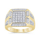 <span style="color:purple">SPECIAL!</span> .97ct G SI 14K Yellow Gold Diamond Men's Band Ring Size 10