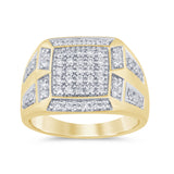 .97ct G SI 14K Yellow Gold Diamond Men's Band Ring Size 10