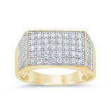 .98ct G SI 14K Yellow Gold Diamond Men's Band Ring Size 10