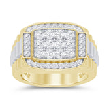 <span style="color:purple">SPECIAL!</span> 1.09ct G SI 14K Yellow Gold Diamond Men's Band Ring Size 10