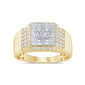 <span style="color:purple">SPECIAL!</span>1.01ct G SI 14K Yellow Gold Diamond Mens Band Ring Size 10