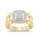 .52ct G SI 14K Yellow Gold Diamond Men's Band Ring Size 10