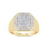 <span style="color:purple">SPECIAL!</span> .75ct G SI 14K Yellow Gold Diamond Mens Band Ring Size 10