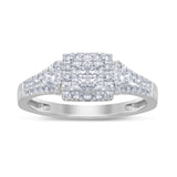 <span>DIAMOND CLOSEOUT! </span> .53ct G SI 14kt White Gold Square Engagement Solitaire Diamond Ring Size 6.5