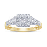 <span>DIAMOND CLOSEOUT! </span> .51ct G SI 14kt Yellow Gold Square Engagement Solitaire Diamond Ring Size 6.5