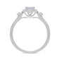 <span style="color:purple">SPECIAL!</span>.53ct G SI 14kt White Gold Square Engagement Solitaire Diamond Ring Size 6.5