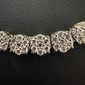 <span>DIAMOND CLOSEOUT! </span> 7mm 23.98ct G SI 14KT White Gold Round Flower Diamond Necklace 22"