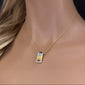 <span>GEMSTONE CLOSEOUT! </span> 2.87ct G SI 14K Yellow Gold Diamond & Multi Color Gemstones Pendant Necklace 16 + 2" Long