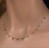 <span>¡LIQUIDACIÓN DE GEMAS! </span> Collar de Gemas Multicolor de Oro Amarillo de 14K de 1.91ct G SI 16+2" Ext