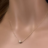 <span>¡LIQUIDACIÓN DE DIAMANTES! </span> Colgante de bola de discoteca de diamante de oro amarillo de 14 quilates de .33ct G SI con cadena de 16+2"Ext de largo