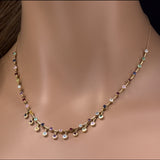 <span>GEMSTONE CLOSEOUT! </span> 2.48ct G SI 14K Yellow Gold Multi Color Gemstone Necklace 16 + 2" Ext