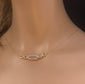 <span>DIAMOND  CLOSEOUT! </span> .15ct G SI 14K Yellow Gold Diamond Link Pendant Necklace 18"