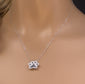 <span>DIAMOND CLOSEOUT! </span> .54ct G SI 14K White Gold Diamond & Natural Gemstones Dog Paw Necklace Pendant