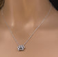 <span>DIAMOND CLOSEOUT! </span> .10ct G SI 14K White Gold  Diamond Dog Paw Pendant Necklace 18"