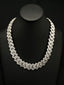 <span>DIAMOND  CLOSEOUT! </span> 21mm 39.36ct G SI 14K White Gold Round & Baguette Diamond Sqaure Cuban Necklace 22"