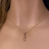 .33ct G SI 14K Yellow Gold Ruby Gemstone Pendant Necklace 16" + 2" Ext.