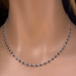 <span>DIAMOND  CLOSEOUT! </span>2.75ct G SI 14K White Gold & Diamond Blue Sapphire Gemstone Pendant Necklace 16+2" Long