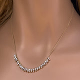 <span>DIAMOND  CLOSEOUT! </span> 1.87ct G SI 14K Yellow Gold Diamond Dangling Pendant Necklace 16" + 2" Ext.